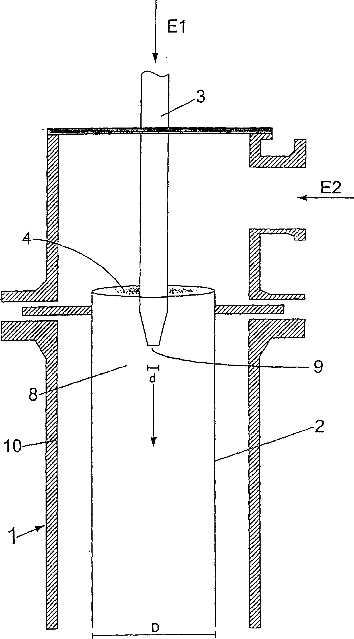 Preparation of (poly) isocyanic ester in gas phase