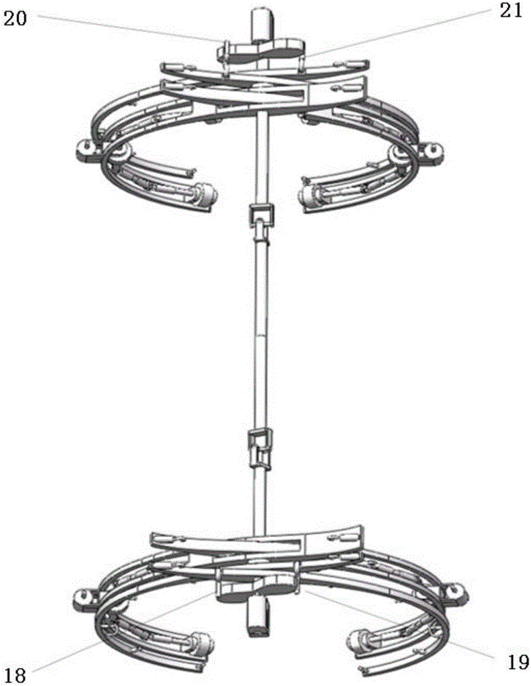 Double-claw type obstacle-crossing direction-adaptive pipeline external detection robot