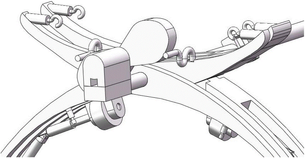 Double-claw type obstacle-crossing direction-adaptive pipeline external detection robot