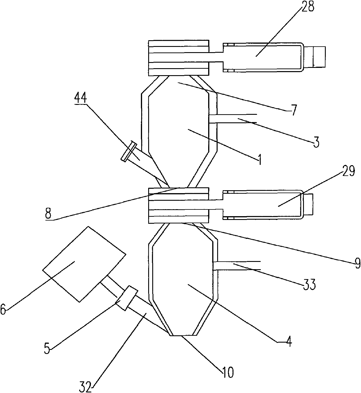 Steam sterilization device with control valves