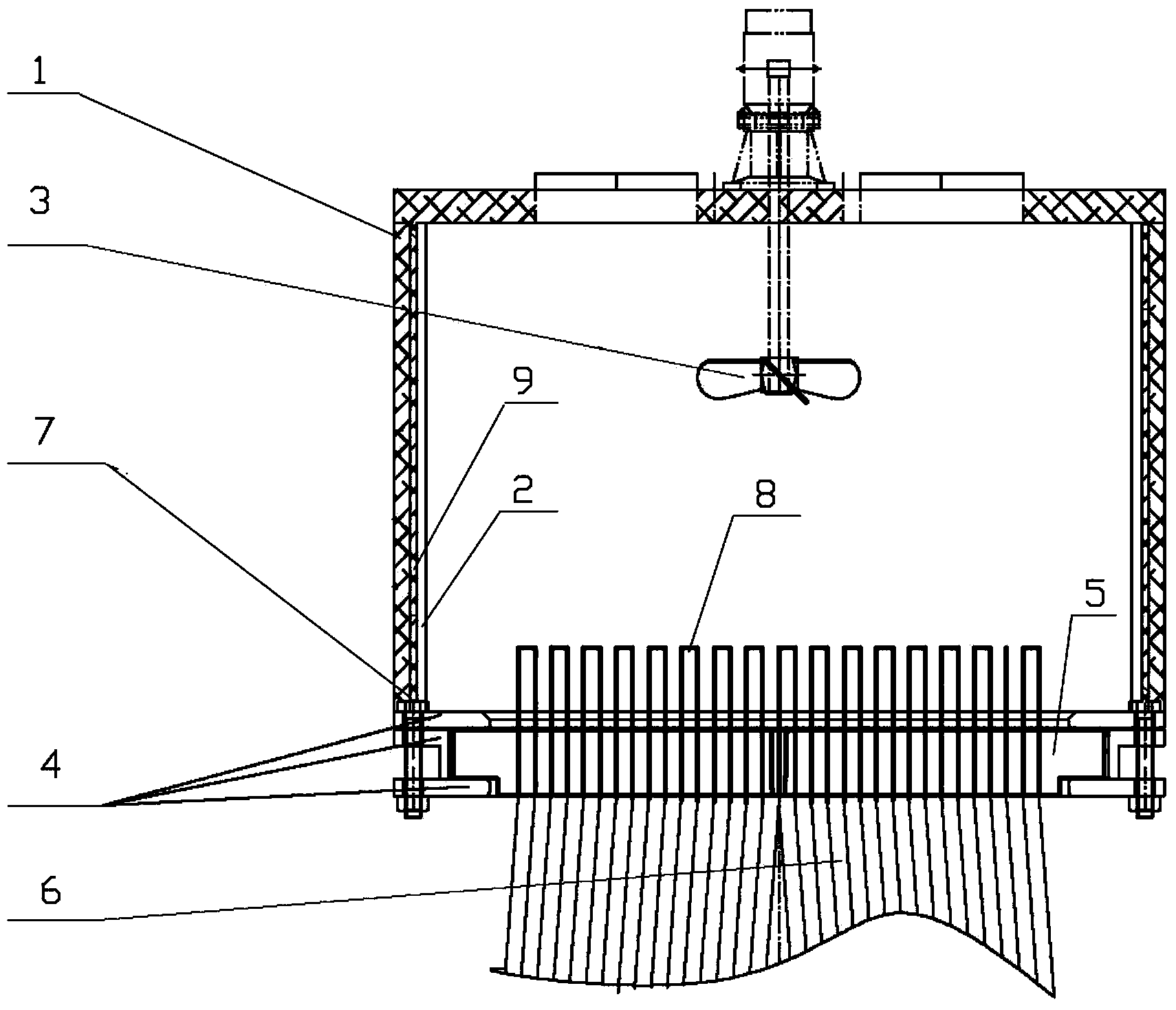 Fluoroplastic condenser welding equipment and welding process thereof