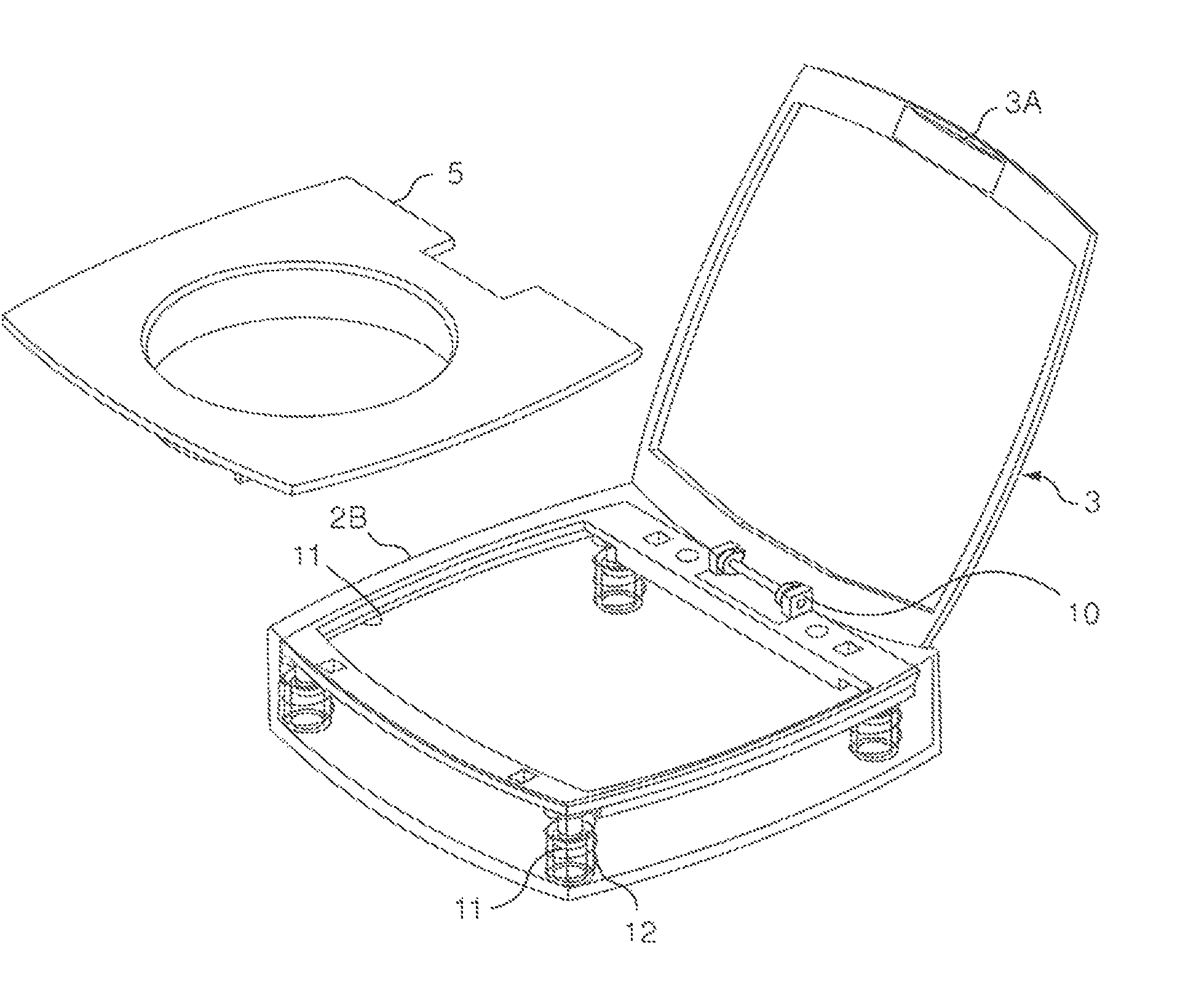 Case for cosmetic or body hygiene product having a retractable hinge