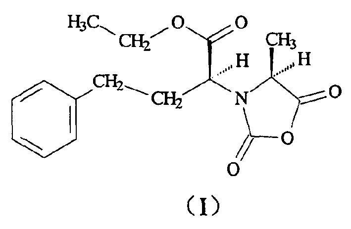 Method for preparing N-[1-(S)-carbethoxy-3-hydrocinnamyl] -L-alanine-N-carboxy acid anhydride