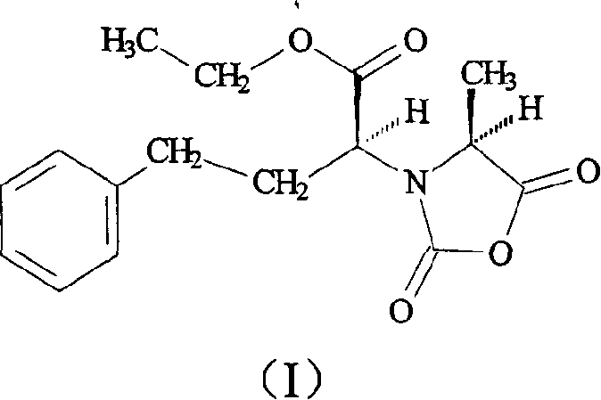 Method for preparing N-[1-(S)-carbethoxy-3-hydrocinnamyl] -L-alanine-N-carboxy acid anhydride