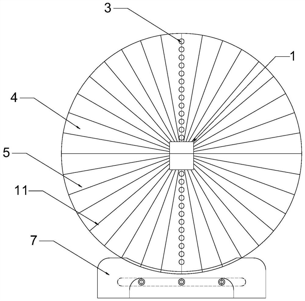 Measuring device for measuring rotary output dose of spiral fault treatment device