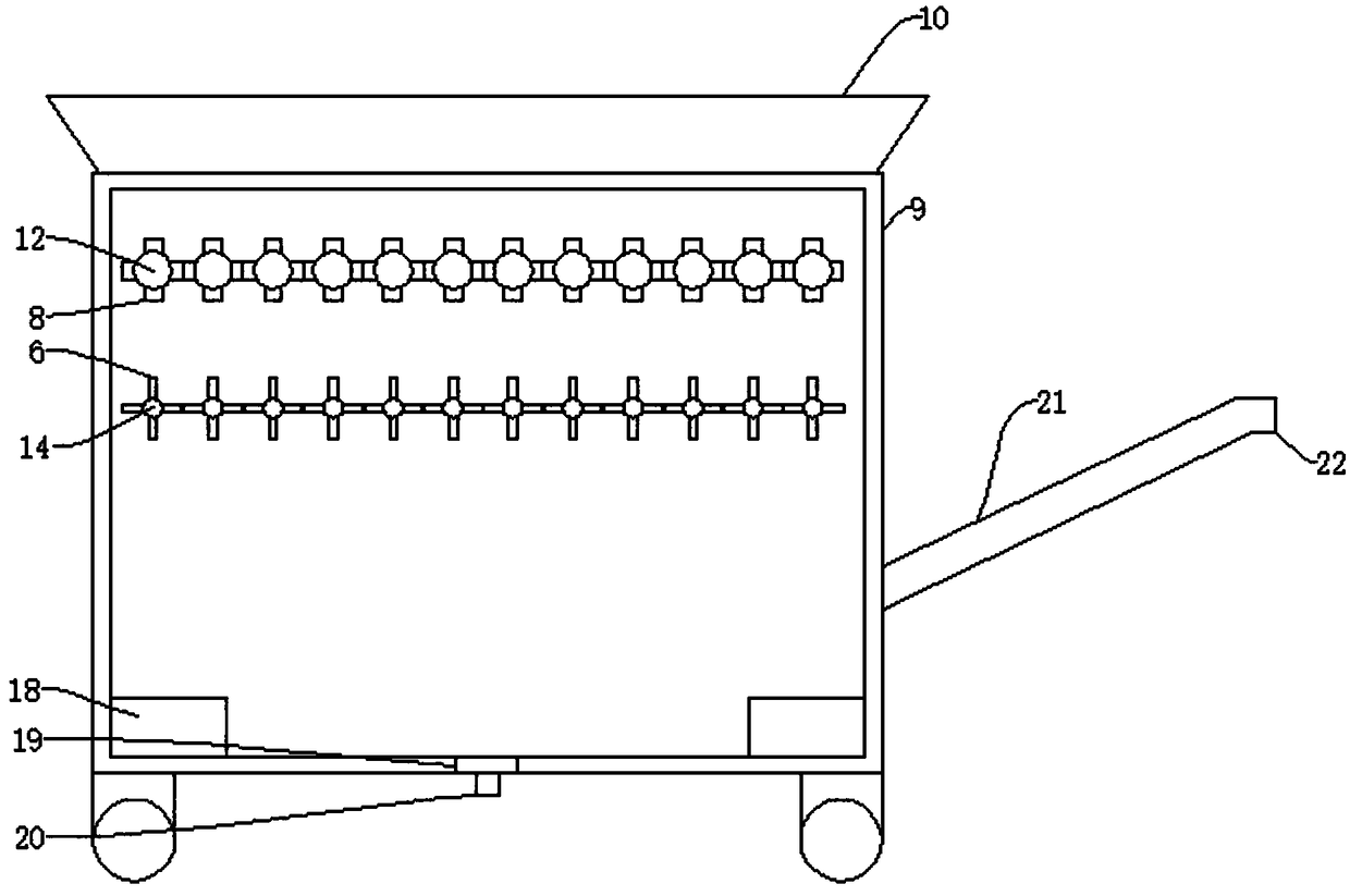 Garden garbage disposal device for landscaping, and using method of garden garbage disposal device