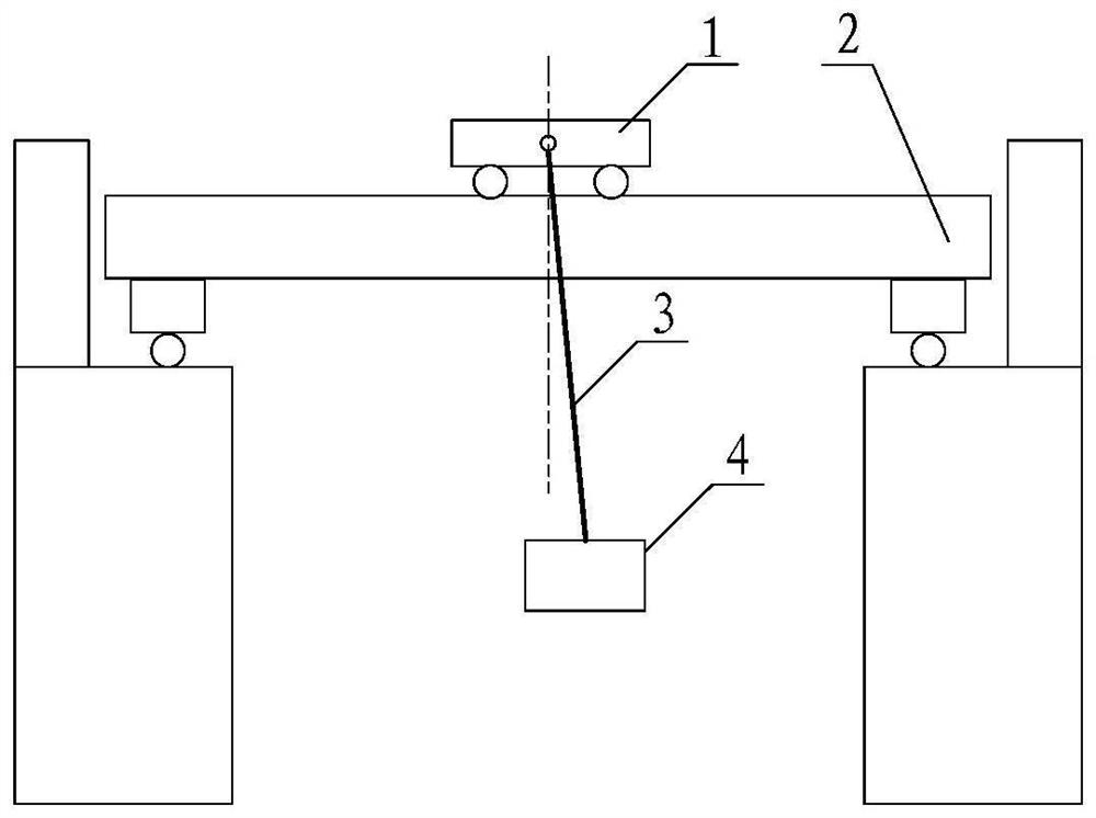 Open-loop anti-swing control device for bridge crane and time delay filter