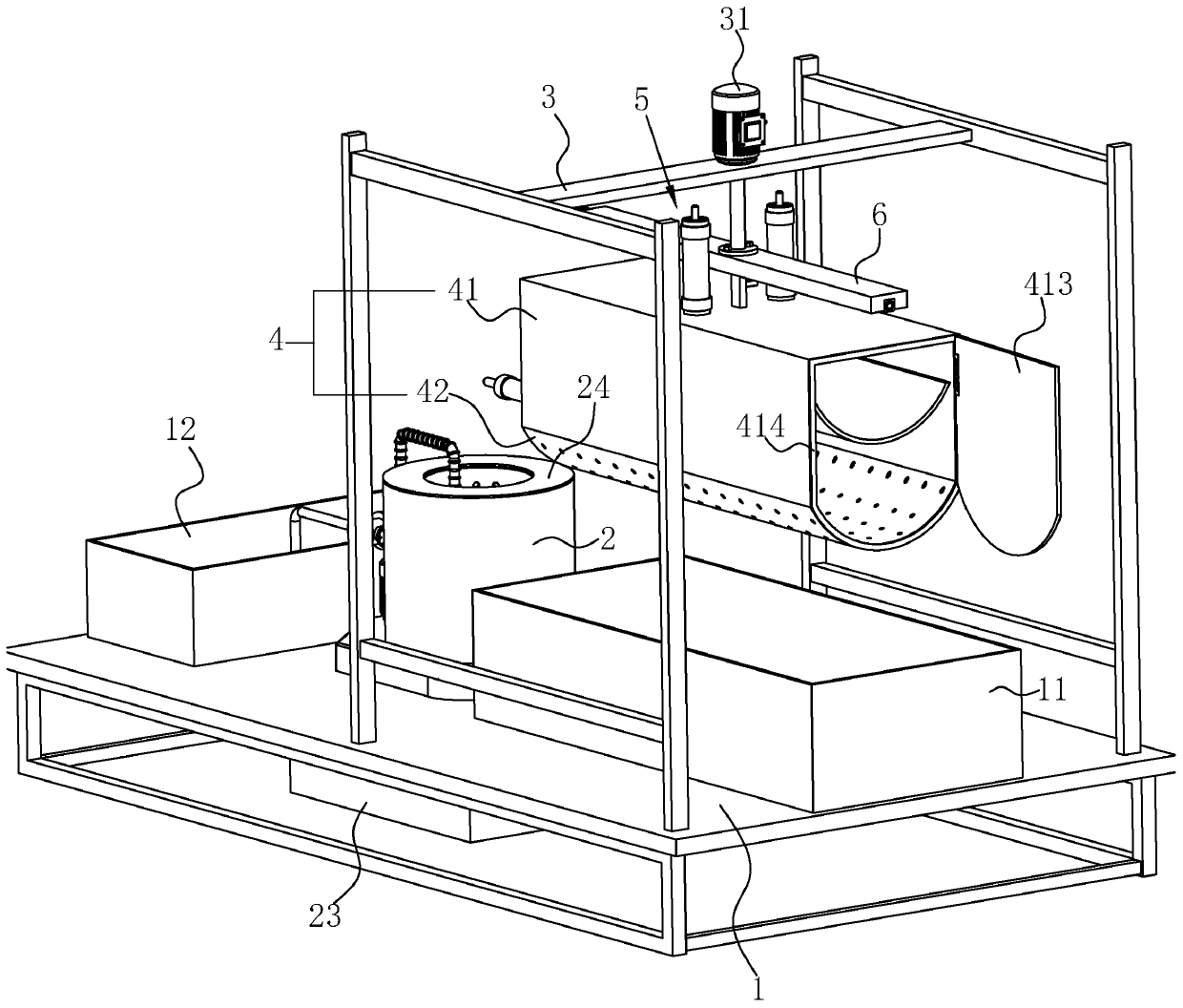 Grease and oil residue separating device