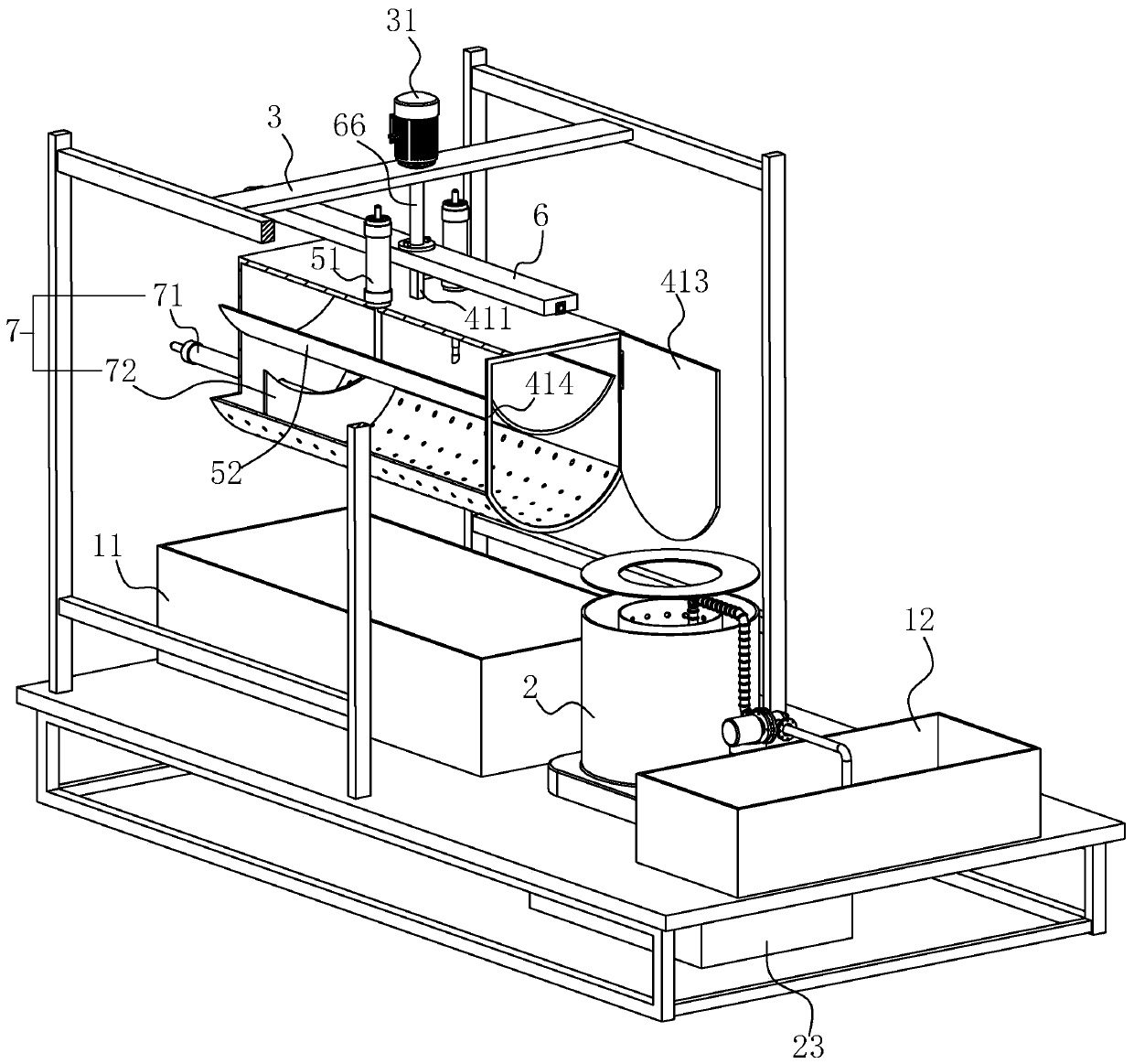 Grease and oil residue separating device