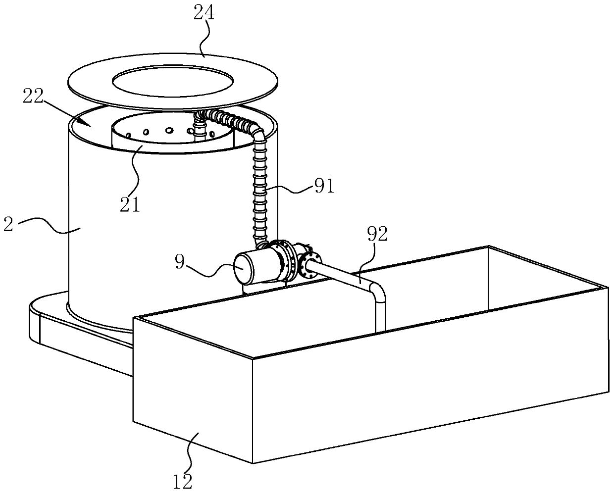 Grease and oil residue separating device