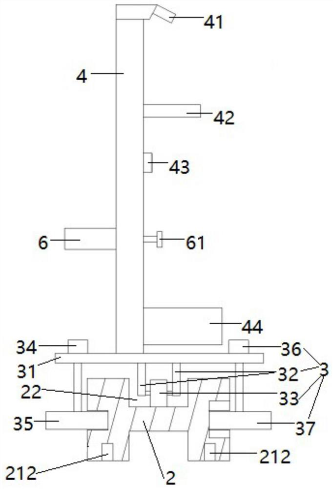 Device for planting dendrobium officinale on trunk