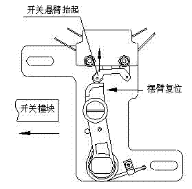 Switch assembly of urban rail vehicle sliding door