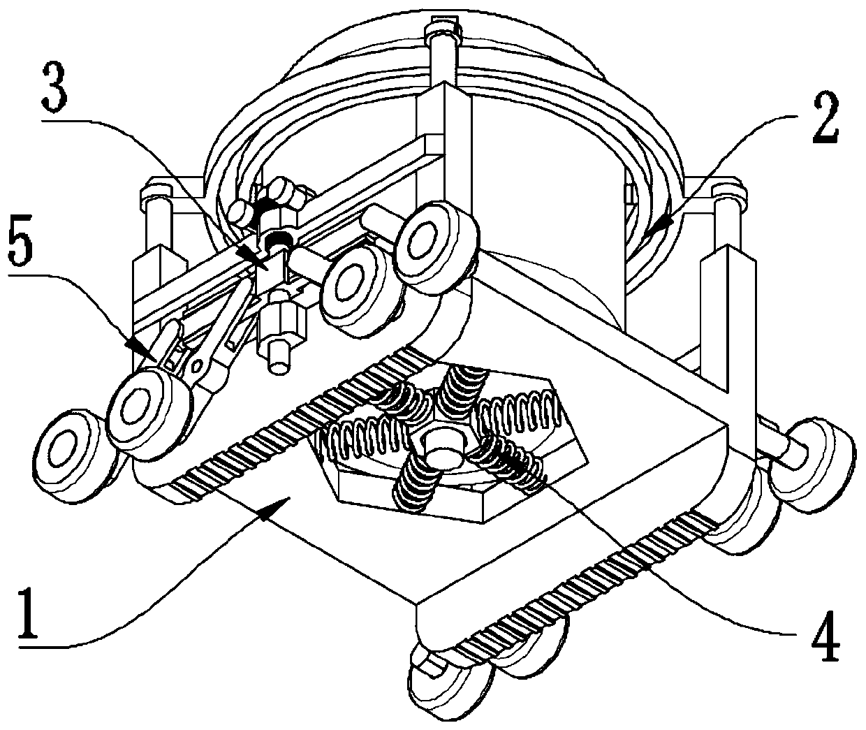 Convenient-to-stably-move chemical storage tank