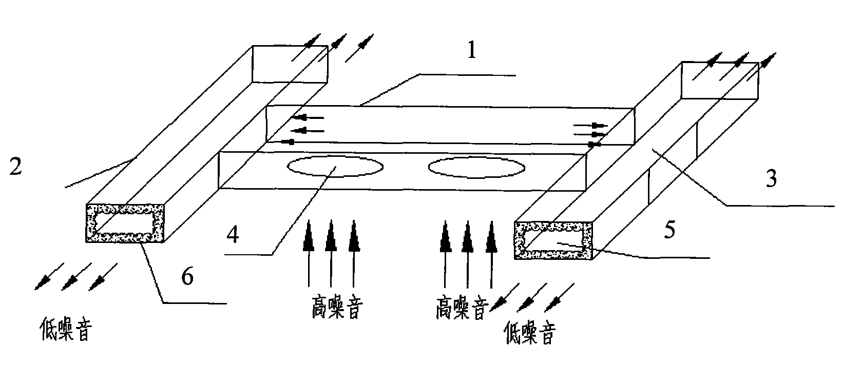 Noise reducing structure of outdoor integrated cabinet