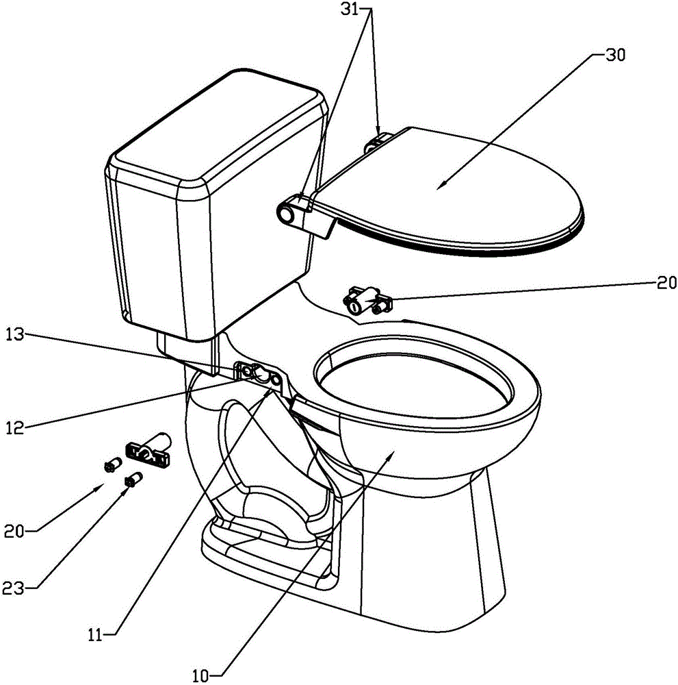 Closestool with side-mounted support