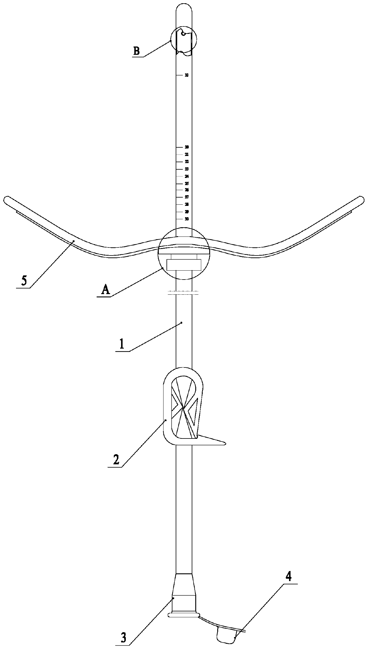 Anti-backflow silicone rubber enema tube capable of observing depth