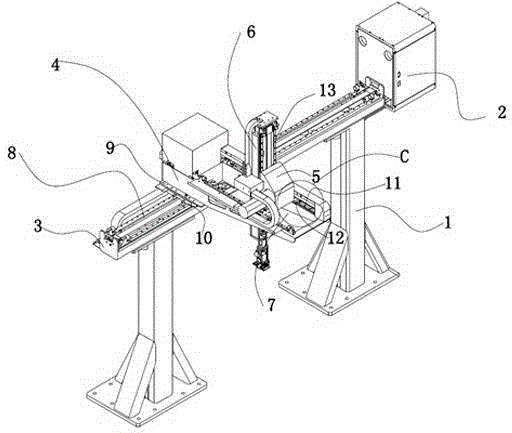 Triaxial truss type high-speed servo robot