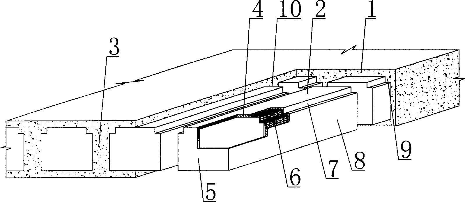 In-situ cast hollow concrete slab