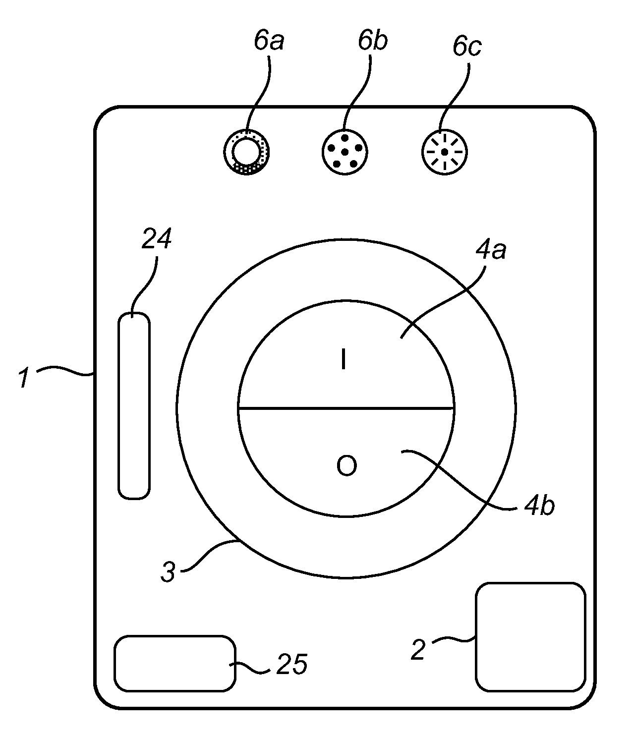 User interface with circular light guided ring with adaptive appearance depending on function