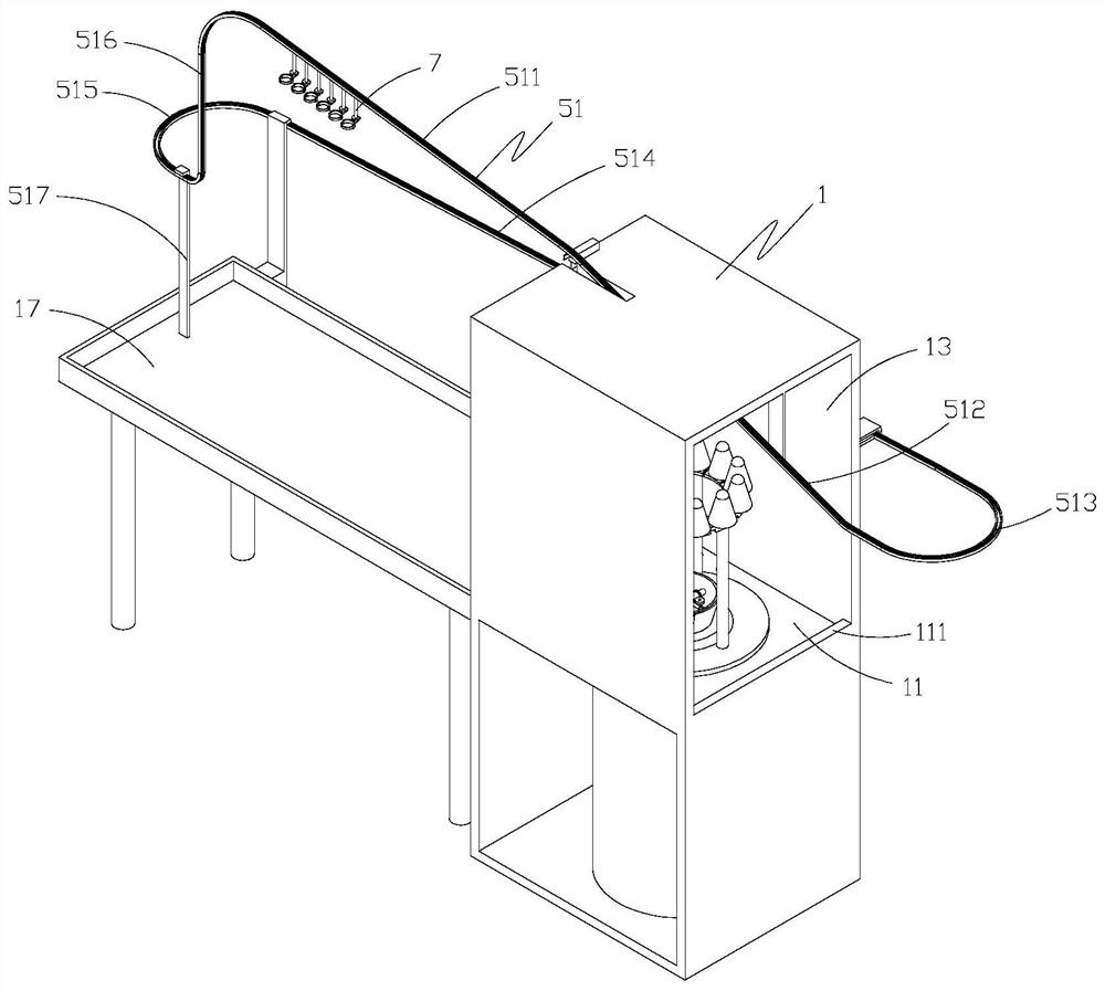 A folding umbrella drying equipment