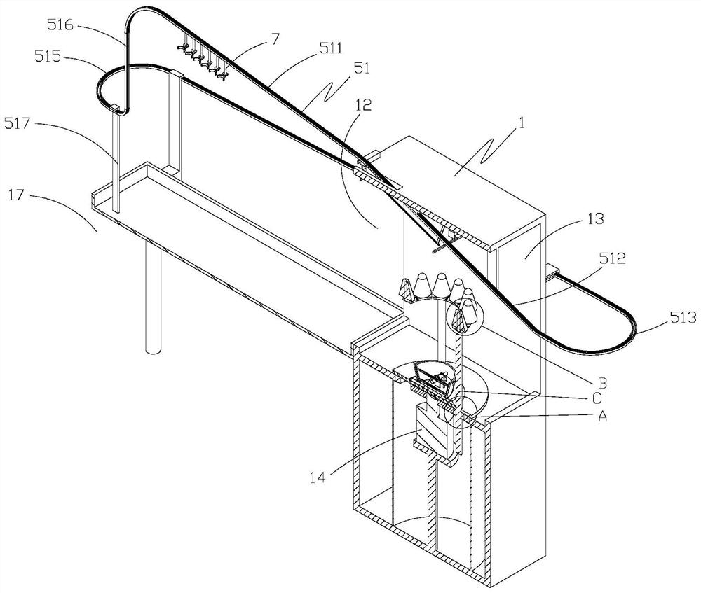 A folding umbrella drying equipment