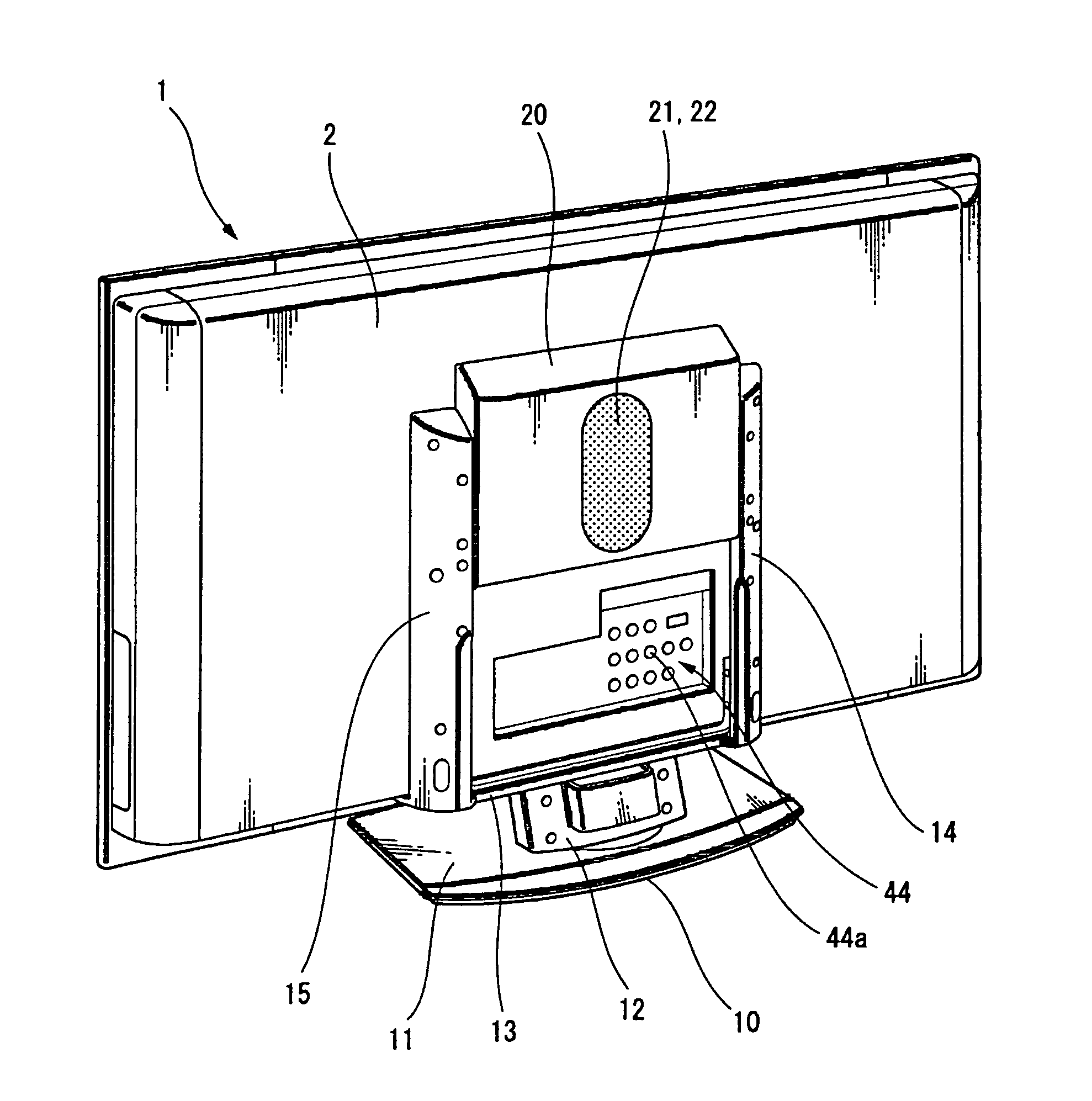 Flat panel display apparatus, stand and speaker apparatus