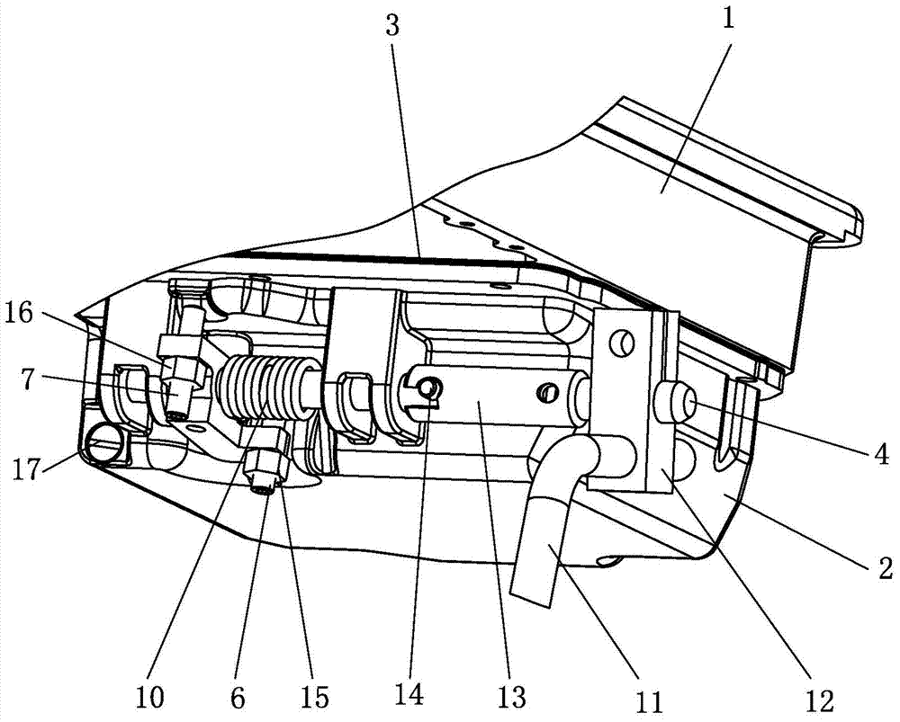 Knee-control presser foot lifting device of sewing machine