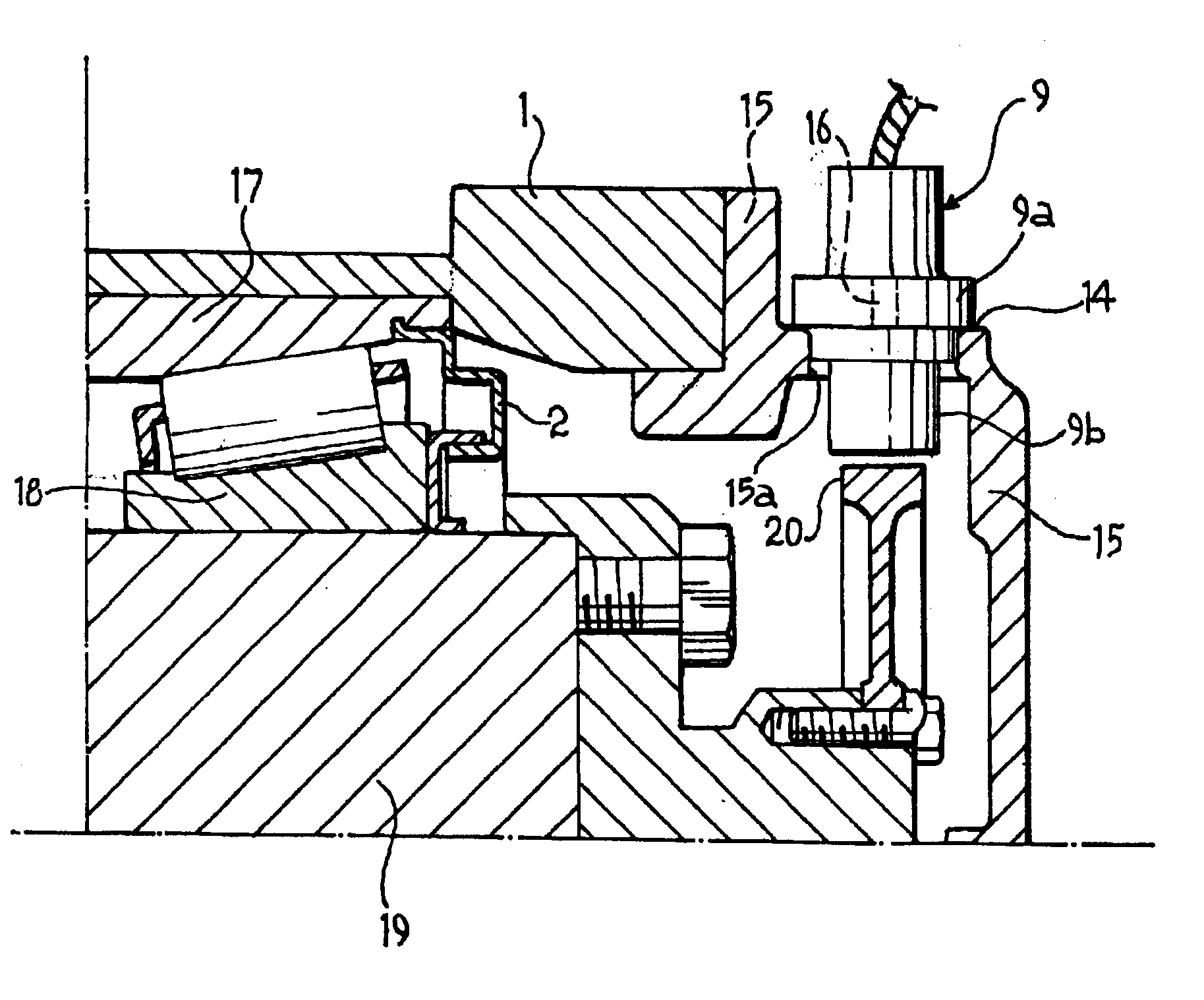 Railway axle hub unit