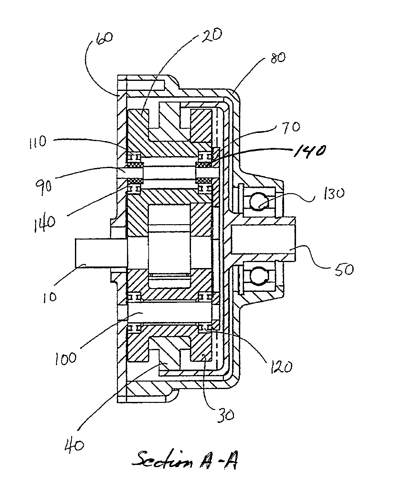 High ratio eccentric planetary traction drive transmission