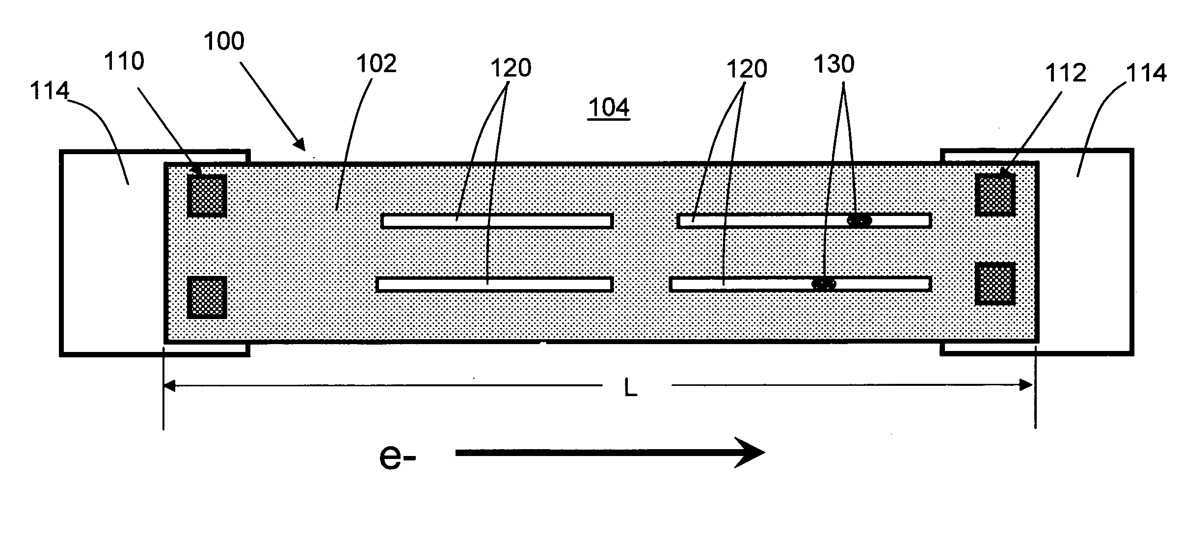 Slots to reduce electromigration failure in back end of line structure