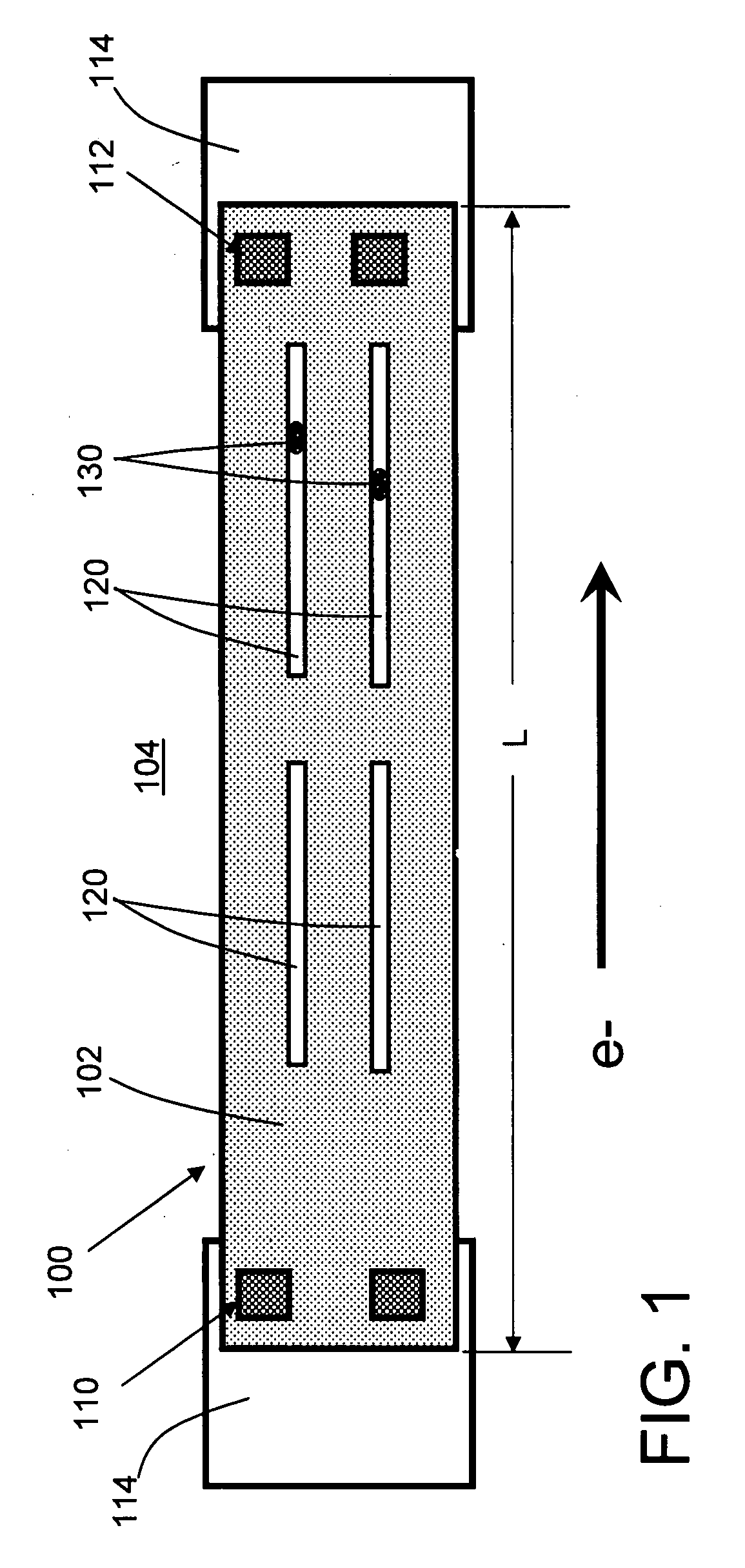 Slots to reduce electromigration failure in back end of line structure