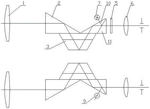 Complex prism for functional telescope and binocular telescope optical system thereof