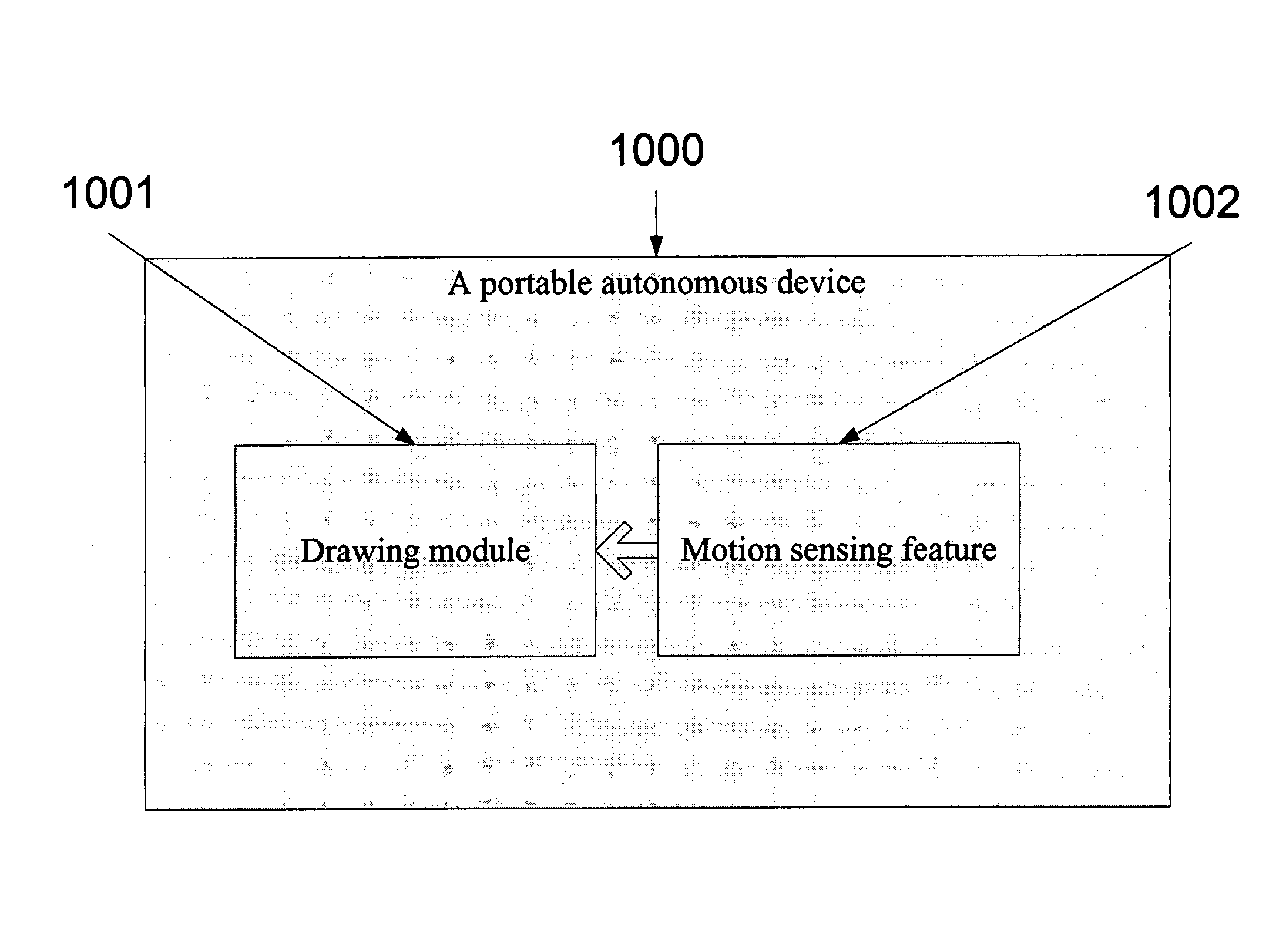 Autonomous handheld device having a drawing tool