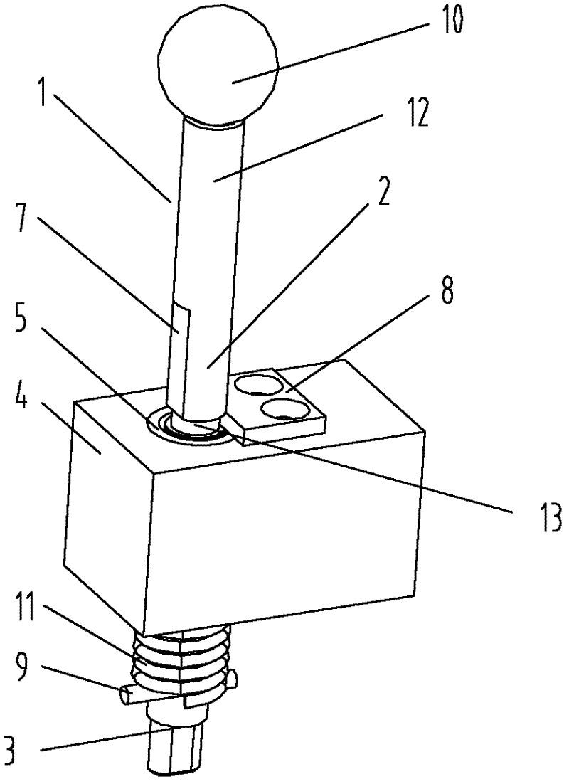 Mechanism for quickly withdrawing detection pin