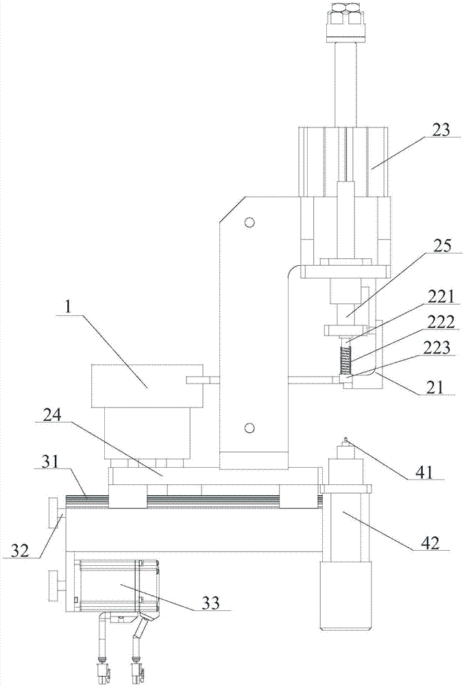 Riveting mechanism of automatic riveting machine