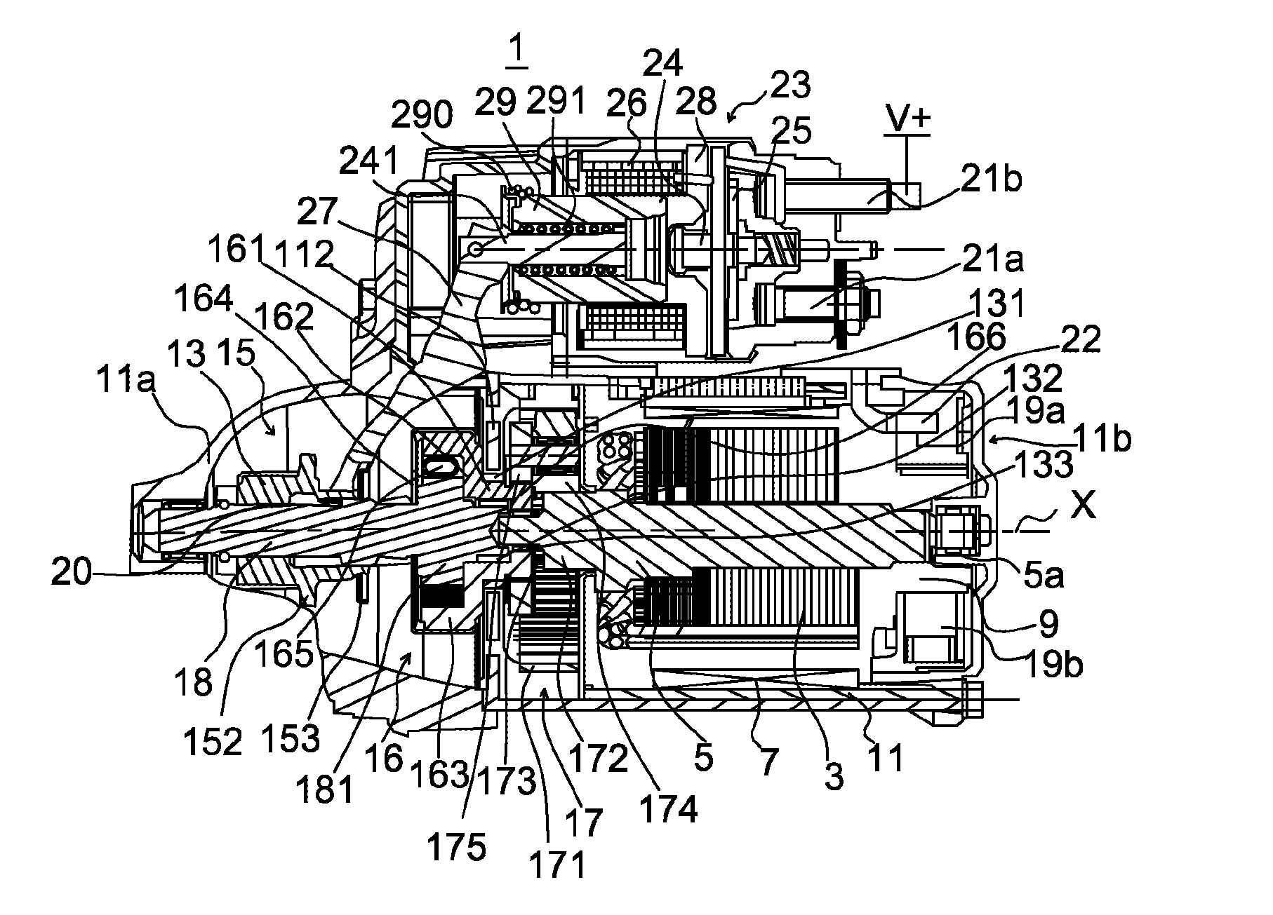 Starter for a combustion engine