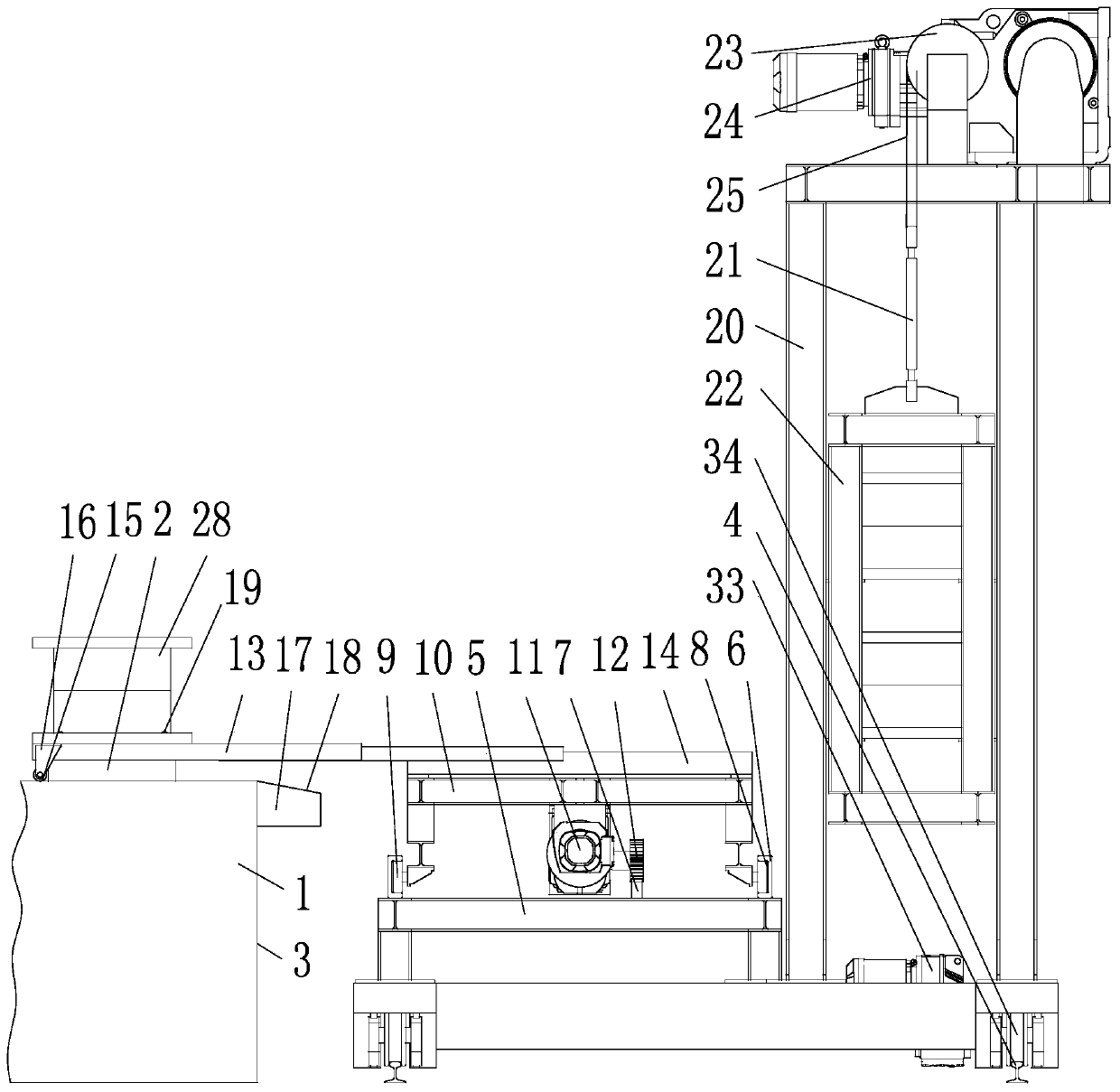 Quick die changing mechanism and die changing method