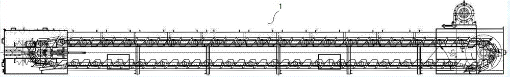 Automatic cleaning device of bucket chain conveyor