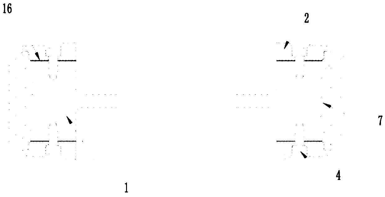 Combined type loading wheel of rubber crawler walking system