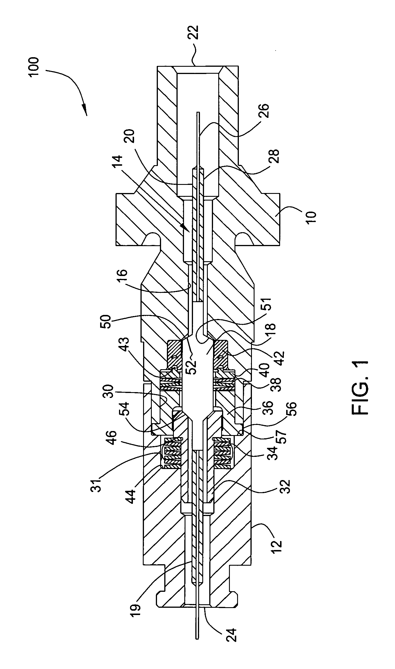 Optical waveguide feedthrough assembly