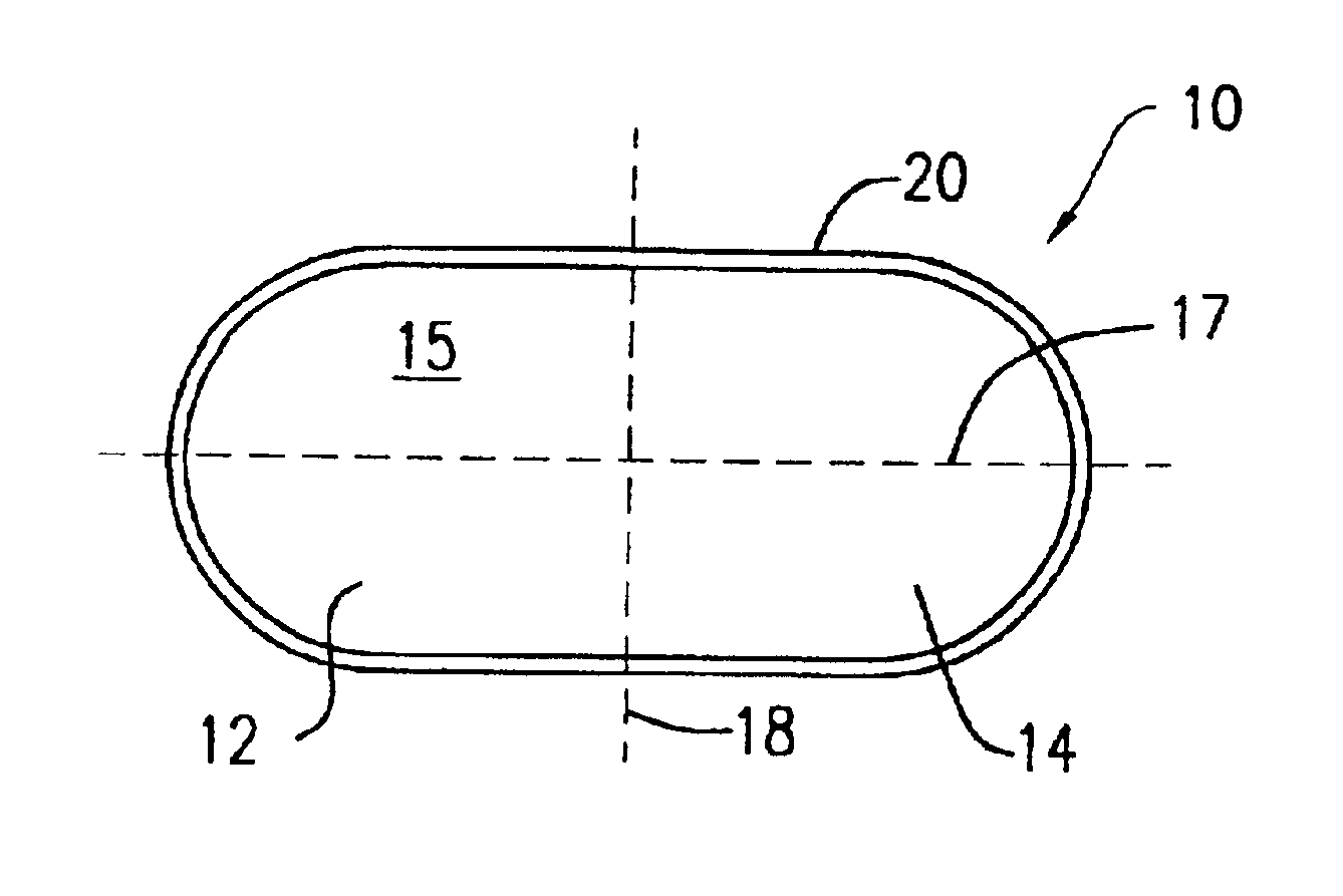 Process for enrobing a core