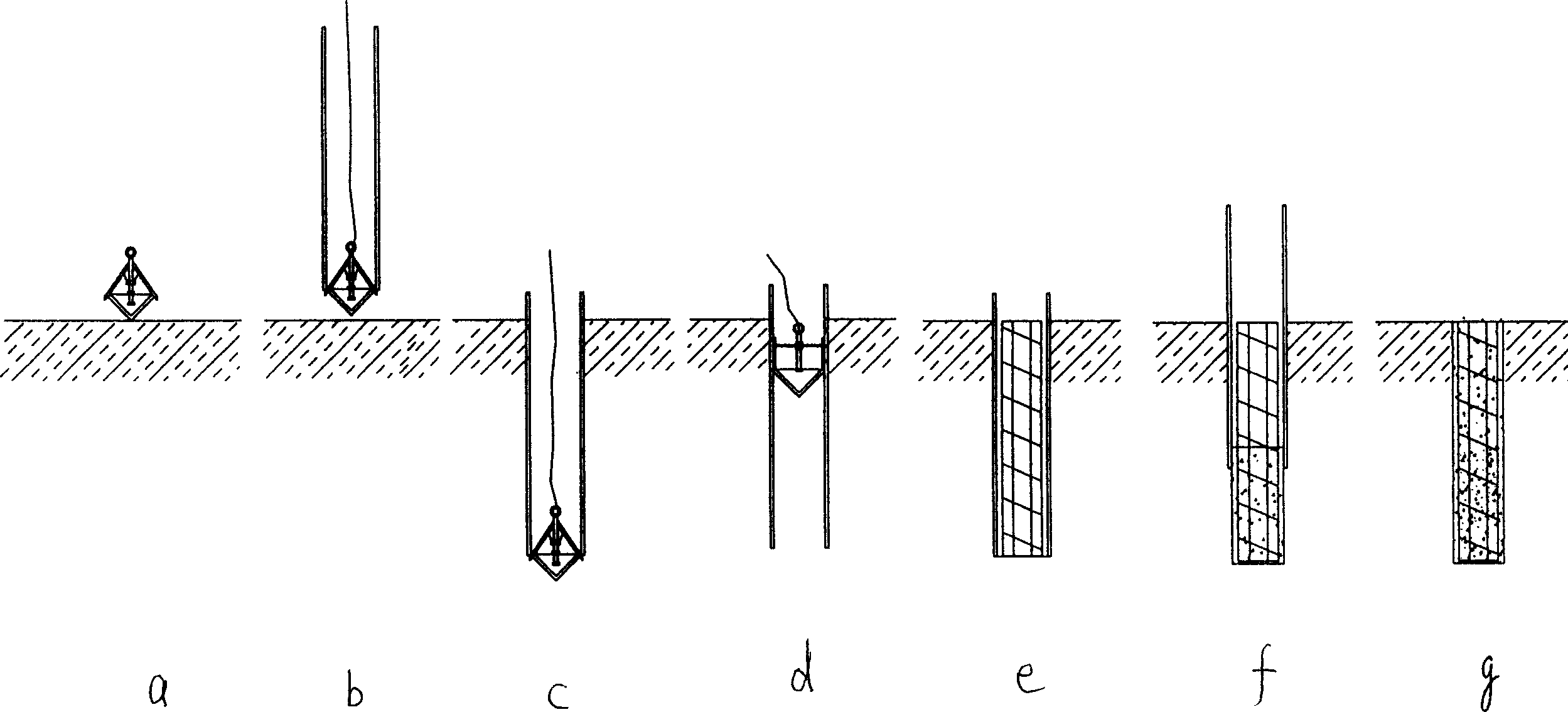 Immersed tube grout pile construction process and pile tip bearing capacity reinforcement equipment