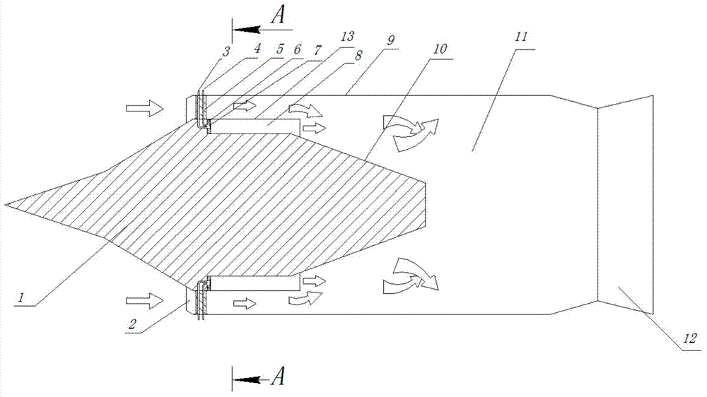 Rocket stamping combination engine with annular injection structure