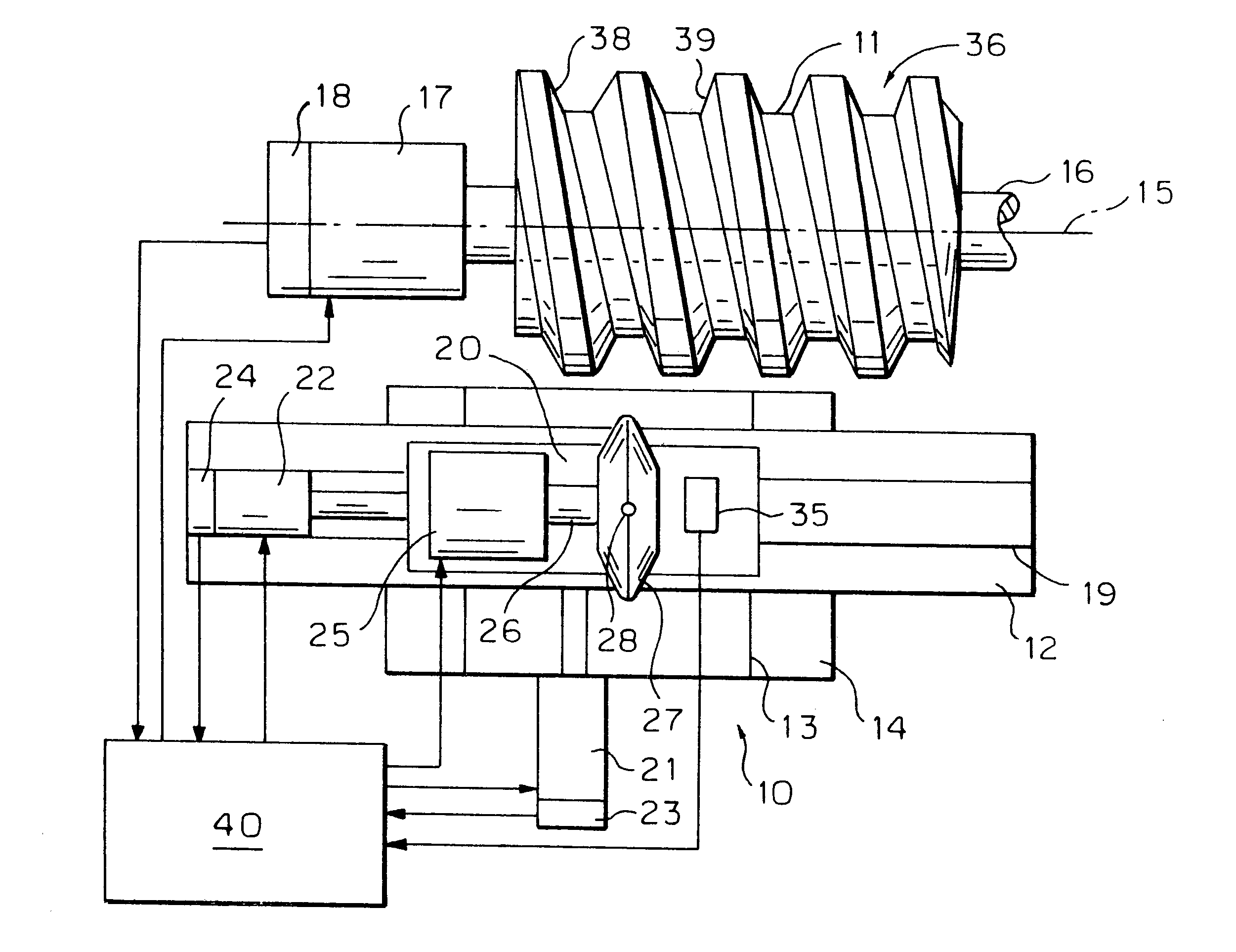 Method and device for centering a dressing tool in the thread of a grinding worm