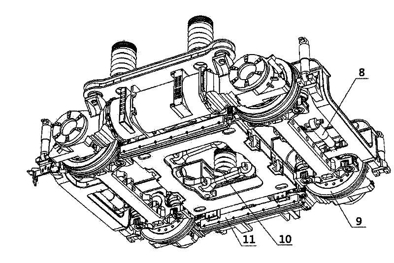 Power bogie with independent wheels for 100 percent low-floor light rail vehicles