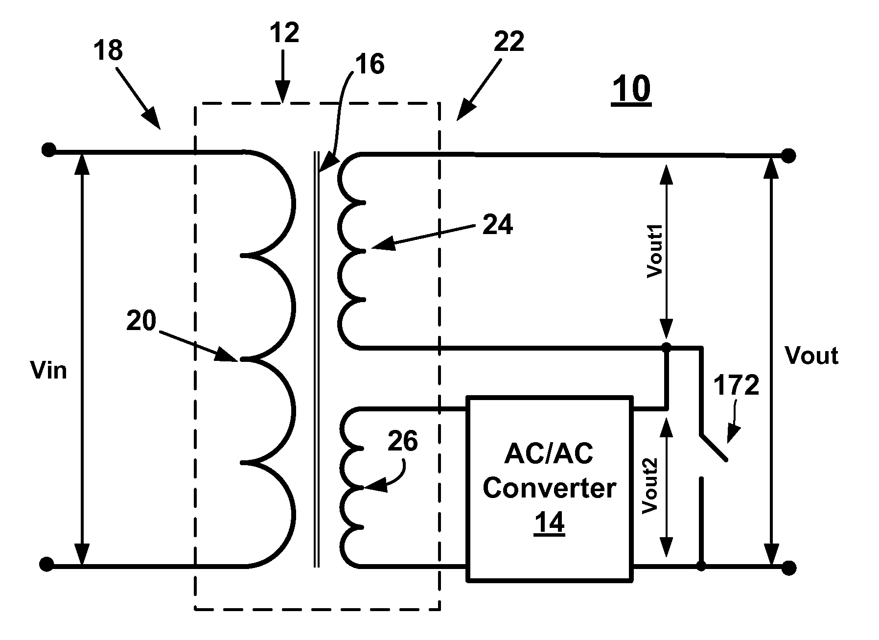 Hybrid distribution transformer with ac & DC power capabilities