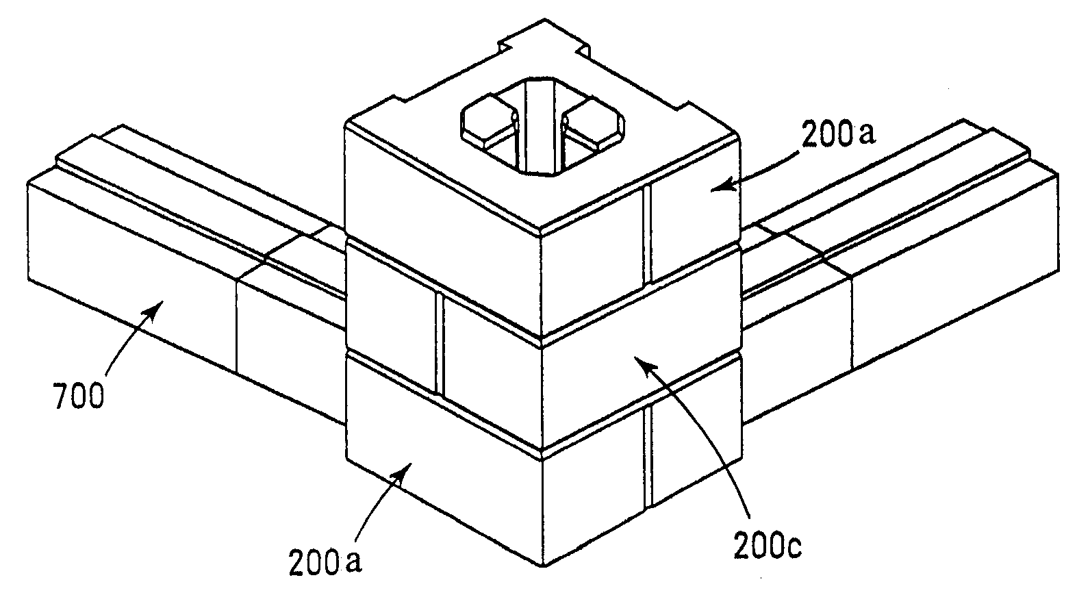 Columnar block fence system