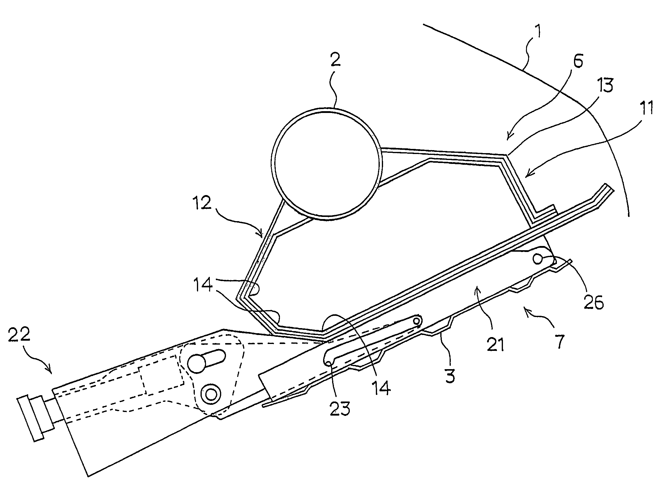 Knee bolster structure