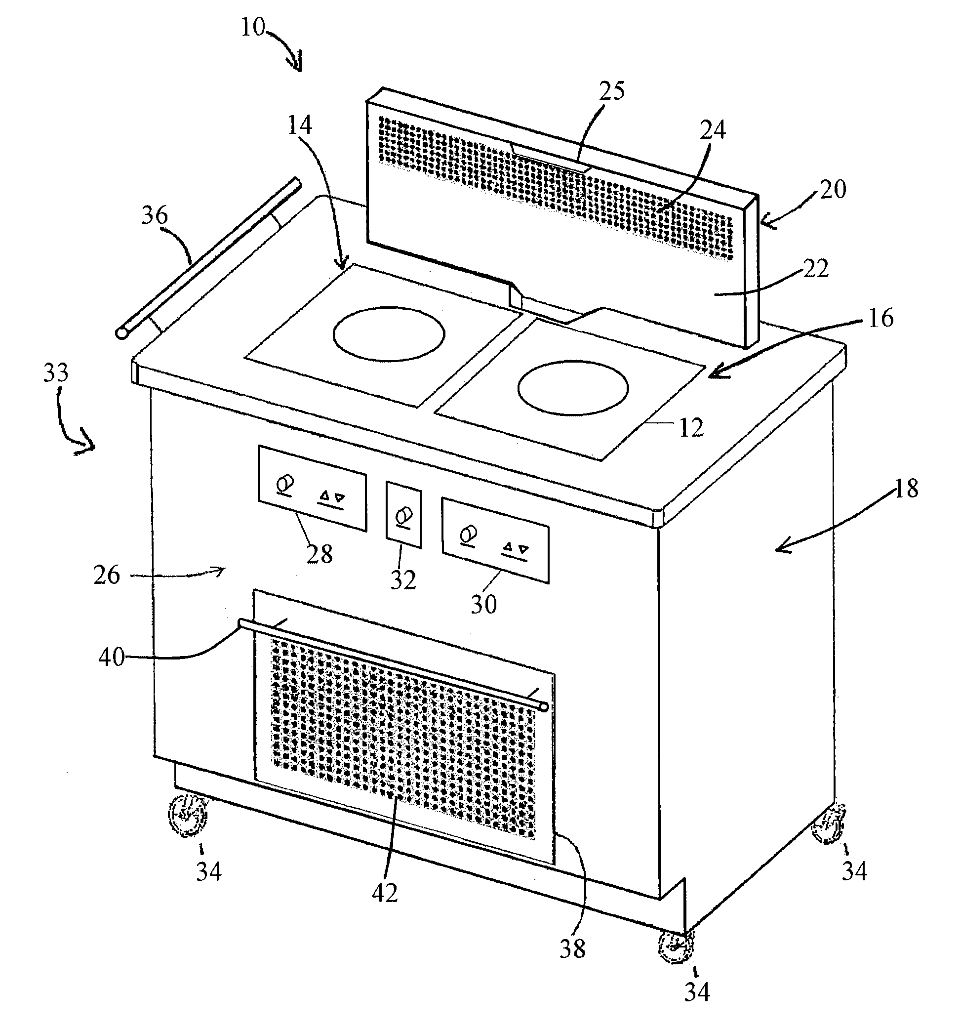 Cooking Device with Ventilation and Filtration System