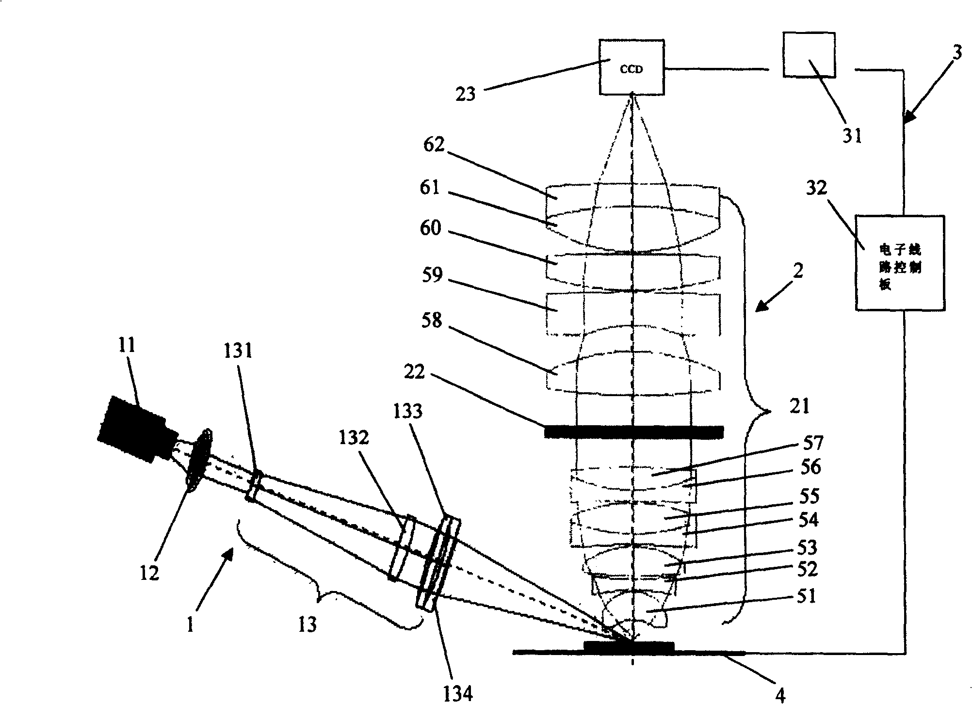 Microarray chip detection system